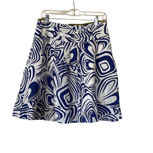 CAbi Blu & White Lombard Skirt, Style 470. - 4 - Picture 1 of 5